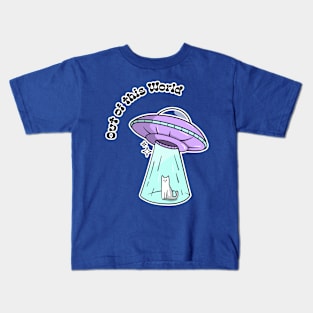 Out of this World Cat & Spaceship Kids T-Shirt